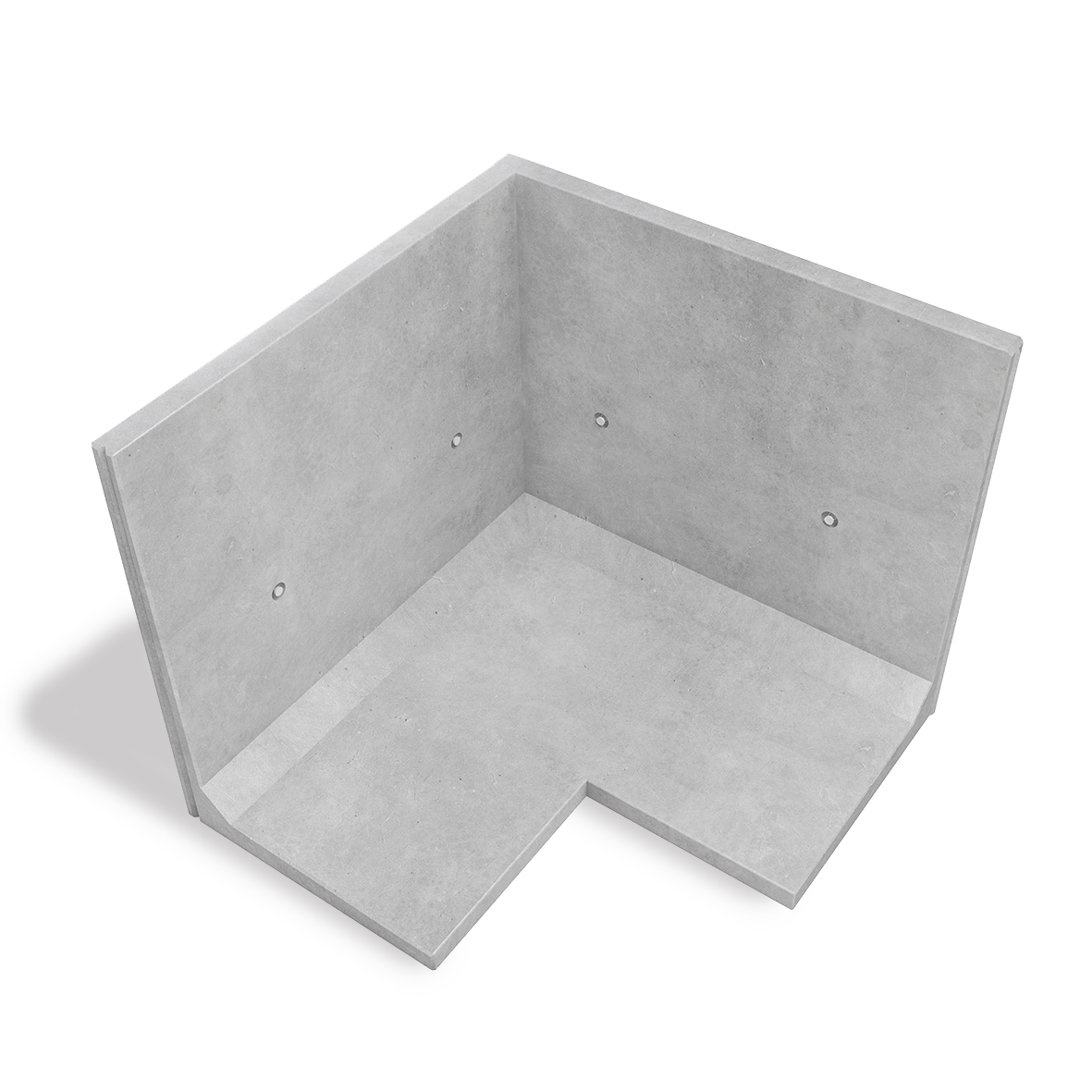Hoekelement Keerwand 125 x (2 x 100) cm Grijs