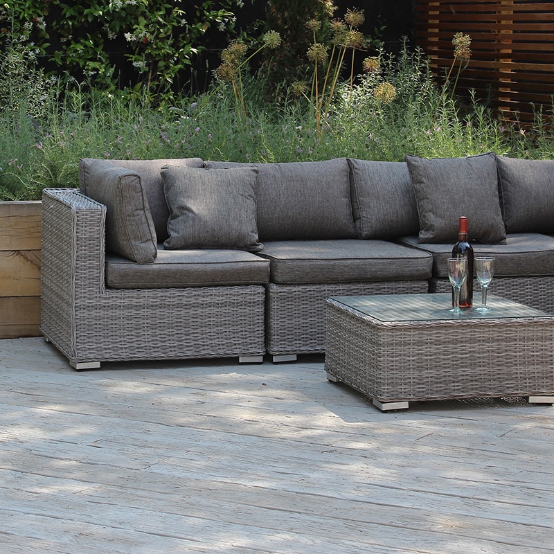 Loungebank op het Driftwood vlonderterras