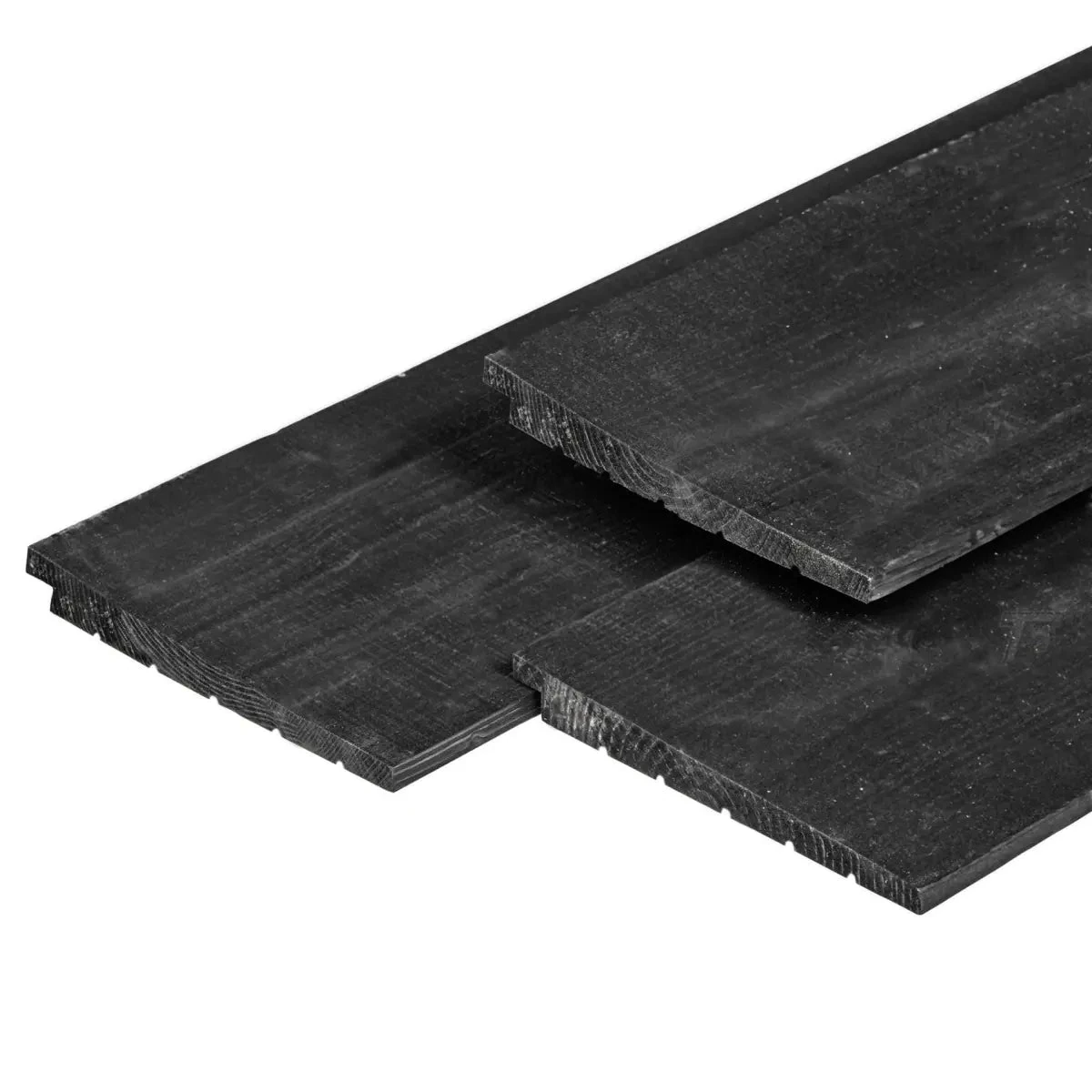 Zweeds Rabat Douglas Zwart gespoten ongedro.1,1/2,7x19,5x400 19.5x2.7x400cm