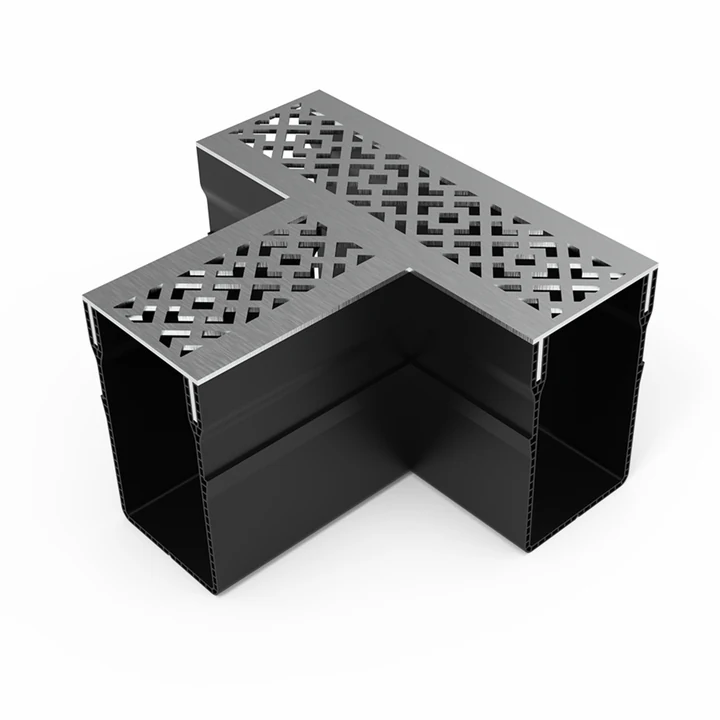 Gardendrain TEE Section RVS-Inox Diamond Line