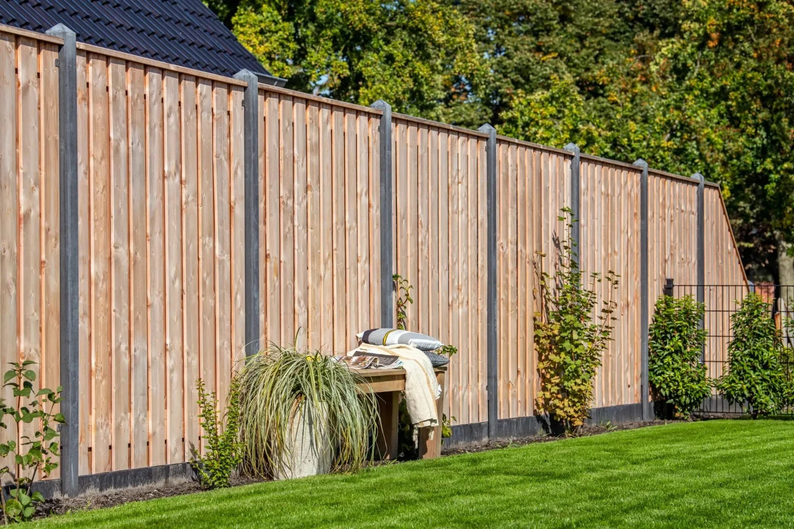 Tuinscherm Breukelen 21-planks (19+2) Red Class Wood 180x180 180x180xcm Oranje