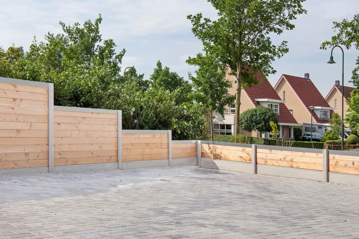Beton-sleufpaal Zaan 10x10x275 wit/grijs Vlakke kop 10x10x275cm Grijs,                                                             Wit