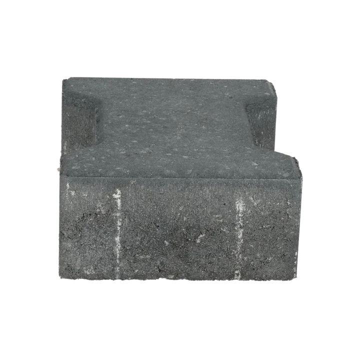 Ecotop Base H-verbandsteen 20x16,4/11,7x8 normaal facet antraciet KOMO PL2 20x16,4x8cm Antraciet