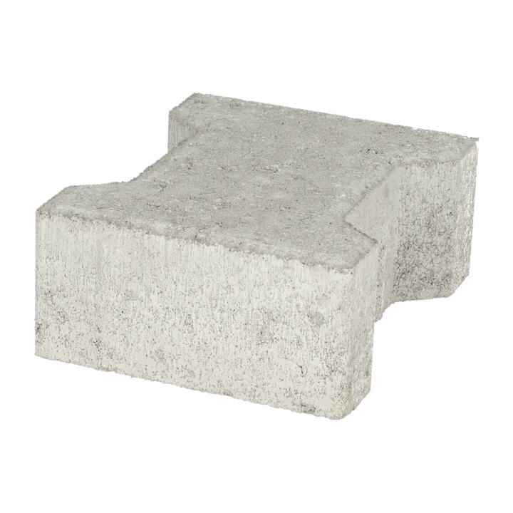 Basicstone H-verbandsteen 20x16,4/11,7x8 normaal facet grijs 1000 KOMO PL1 20x16,4x8cm Grijs