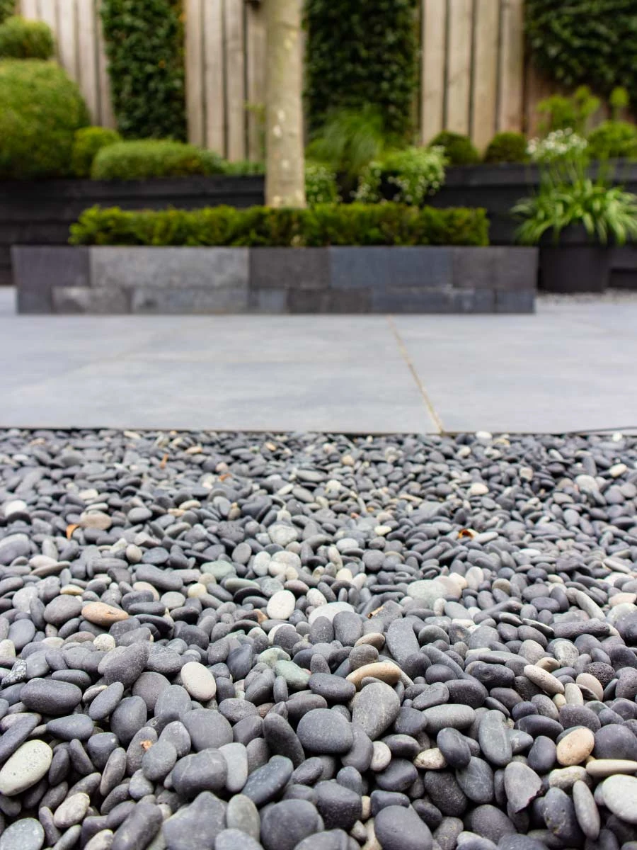 Beach pebbles zwart 5/8mm