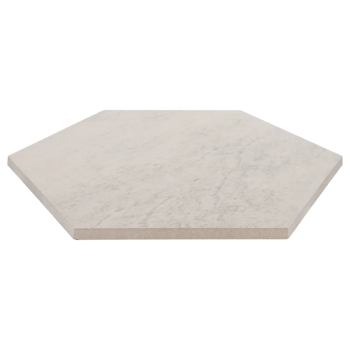 Staptegel Hexagon Quarzite Bianca o 60x52x2cm Wit