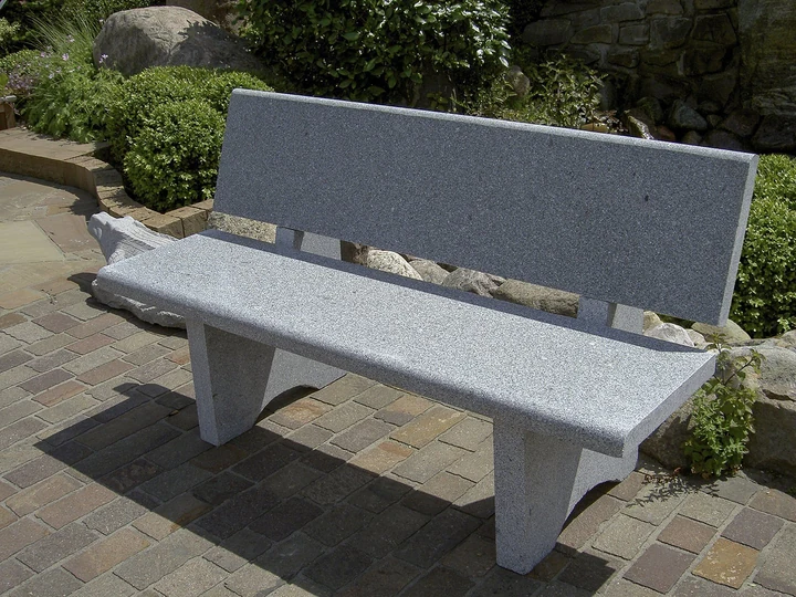 Banken Graniet Basic met rugleuning