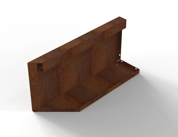 Bloembak Module+ Uitwendig hoekpaneel (B) 60x28 R 0,1x28x60cm