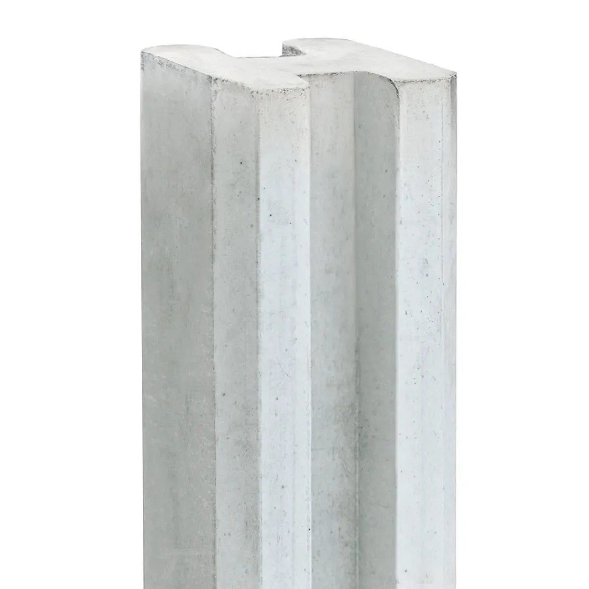 Beton-sleufpaal Zaan 10x10x275 wit/grijs Vlakke kop 10x10x275cm