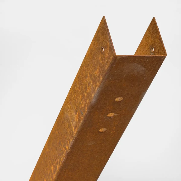 Muur- startprofiel Bamboescherm 182cm - Cortenstaal 5.9x5.9x182cm