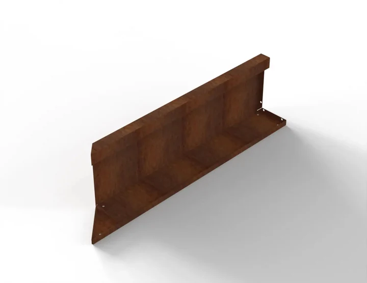 Bloembak Module+ Inwendig hoekpaneel (C) 90x28R 0,1x28x90cm