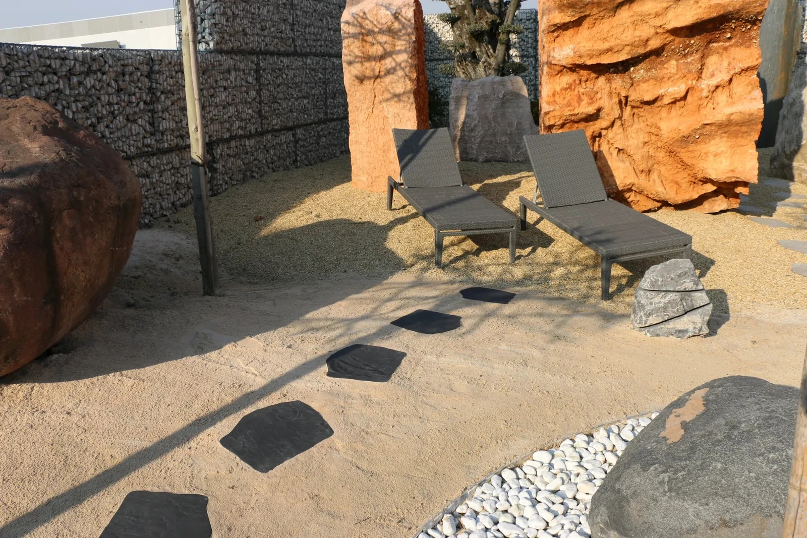 Staptegel Flex Stones Ardesia o 42x36x2cm Zwart
