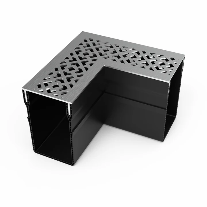 Gardendrain Corner RVS-Inox Diamond Line 65/100 mm