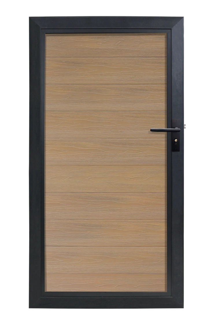 Composiet Tuindeur Teak Highlander composiet schuttingen