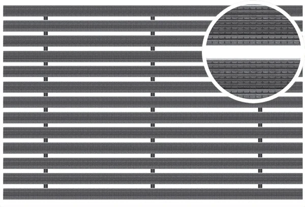ACO Schoonlopermat rubberstroken 100x50 cm
