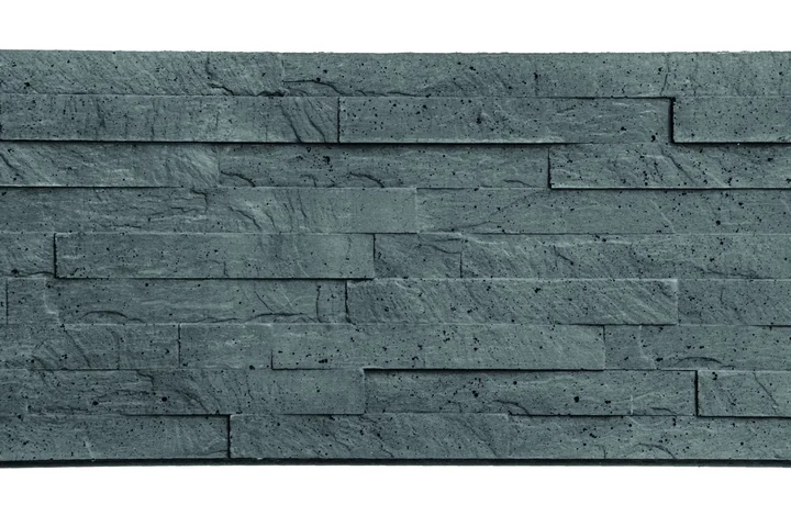 Beton-motiefplaat Schie antraciet H36xD4,8xL184cm leisteen 36x4.8x184cm Grijs