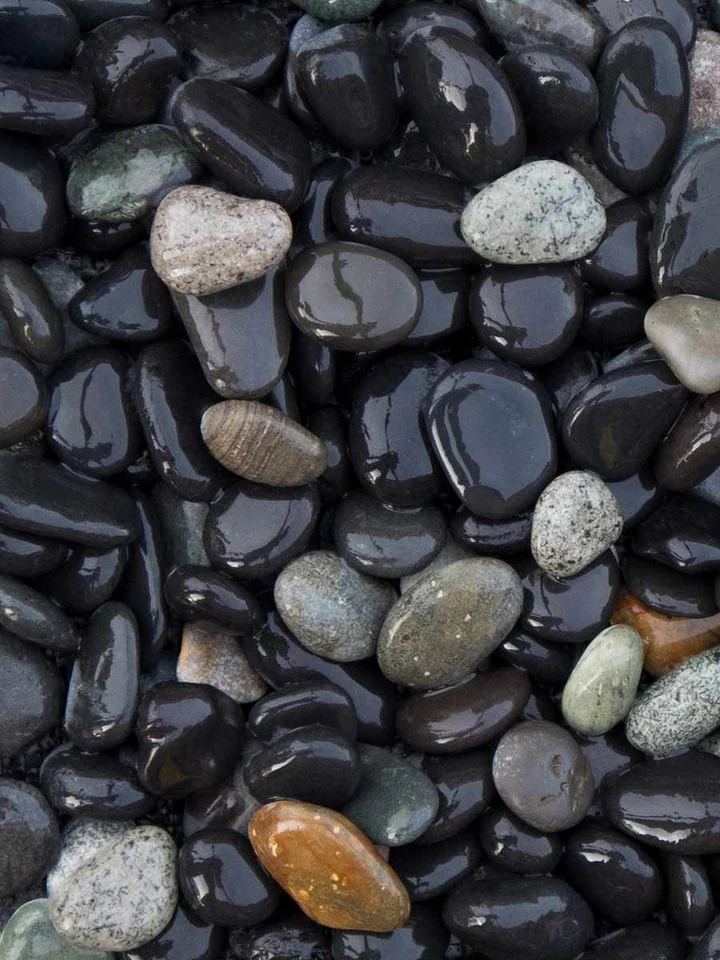 Beach pebbles zwart 5/8mm
