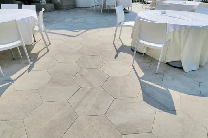 Staptegel Hexagon Cappuccino o 60x52x2cm Beige