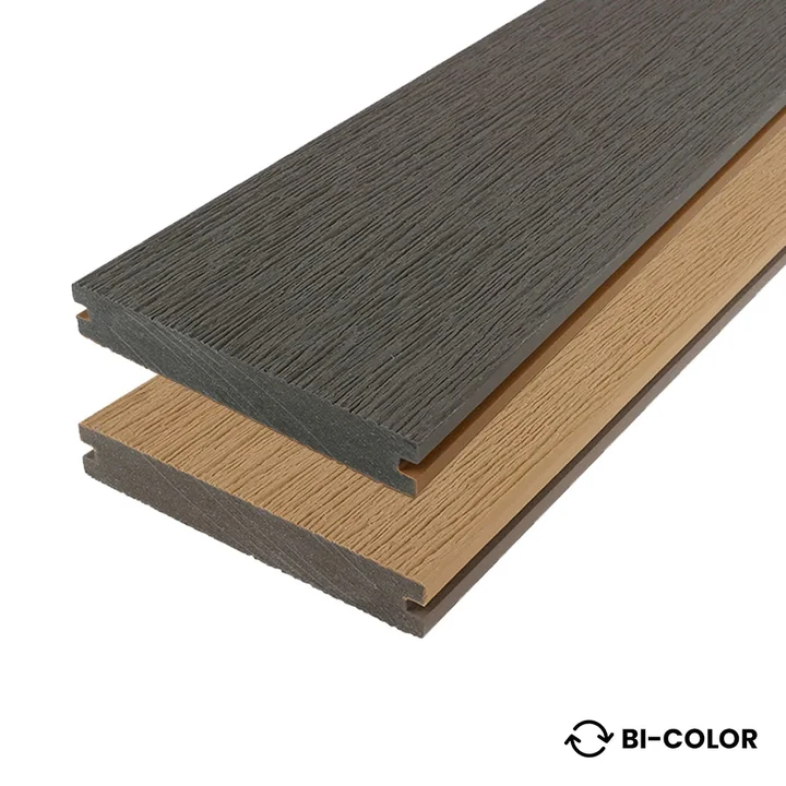 WPC Terrasplank Massief Vintage 2,3x13,8x400cm Lunar Grey/Ce 13.8x2.3x400cm