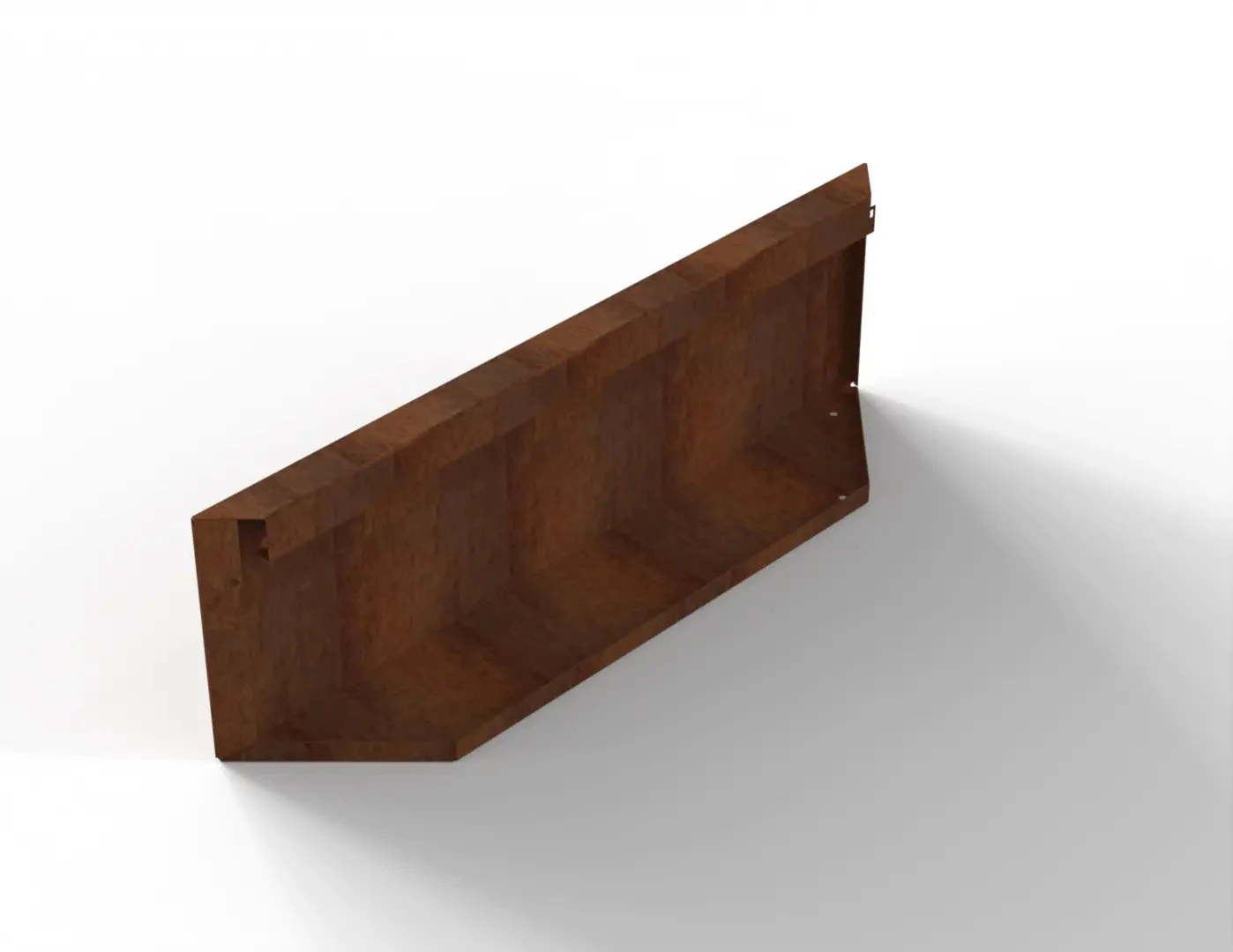 Bloembak Module+ Kopschot paneel (D) 90x28 0,1x28x90cm