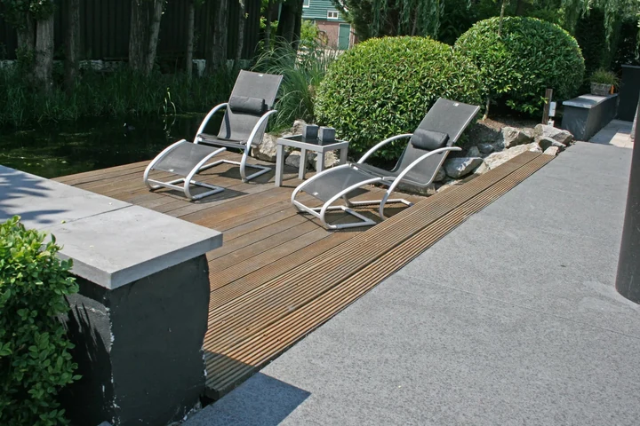 Bangkirai terrasplank glad/grof Premium 2,1x14,5x305cm 14.5x2.1x305cm Bruin