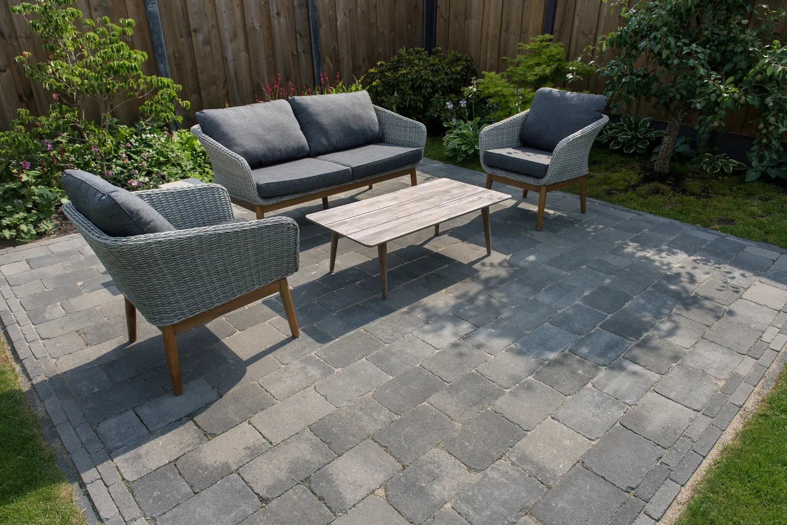 Tambour 20x30x6 smook 30x20x6cm Grijs, Zwart
