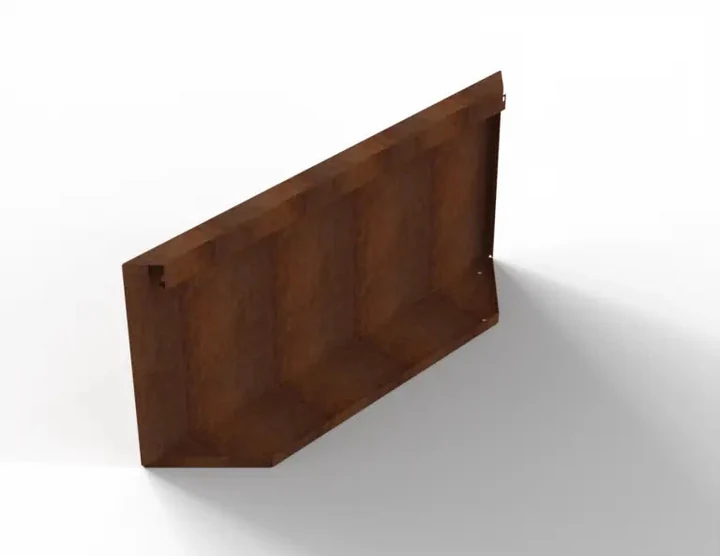 Bloembak Module+ Kopschot paneel (D) 90x42 0,1x42x90cm