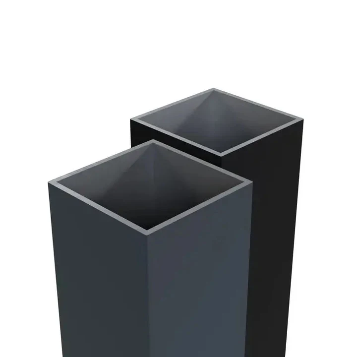 Boston Alu Poortpaal 90x90mm 275cm RAL9005 9x9x275cm Antraciet