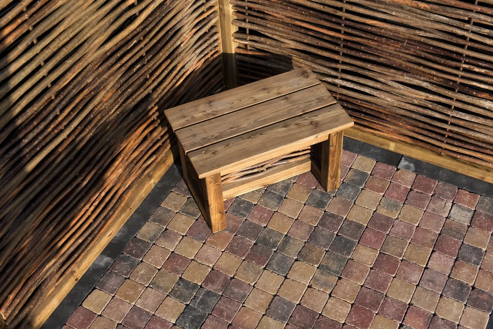 Tambour 10x10x6 bont 10x10x6cm Bruin, Geel, Rood