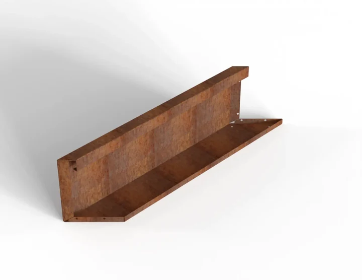 Bloembak Module+ Parallel paneel (E) 90x28 L 0,1x28x90cm