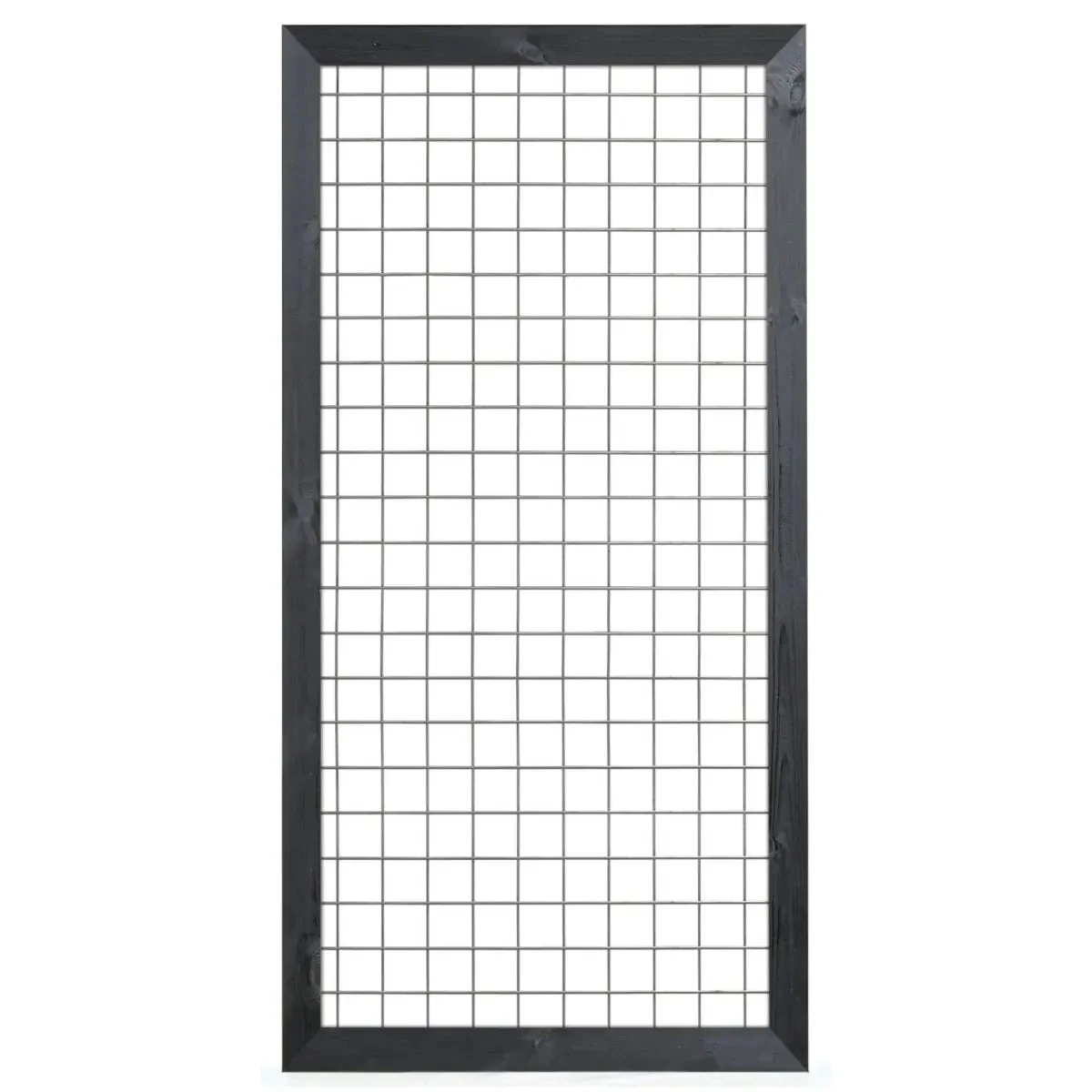 Gaaselement met kader grenen Zwart gespoten 90x180cm 90x180x4.5cm