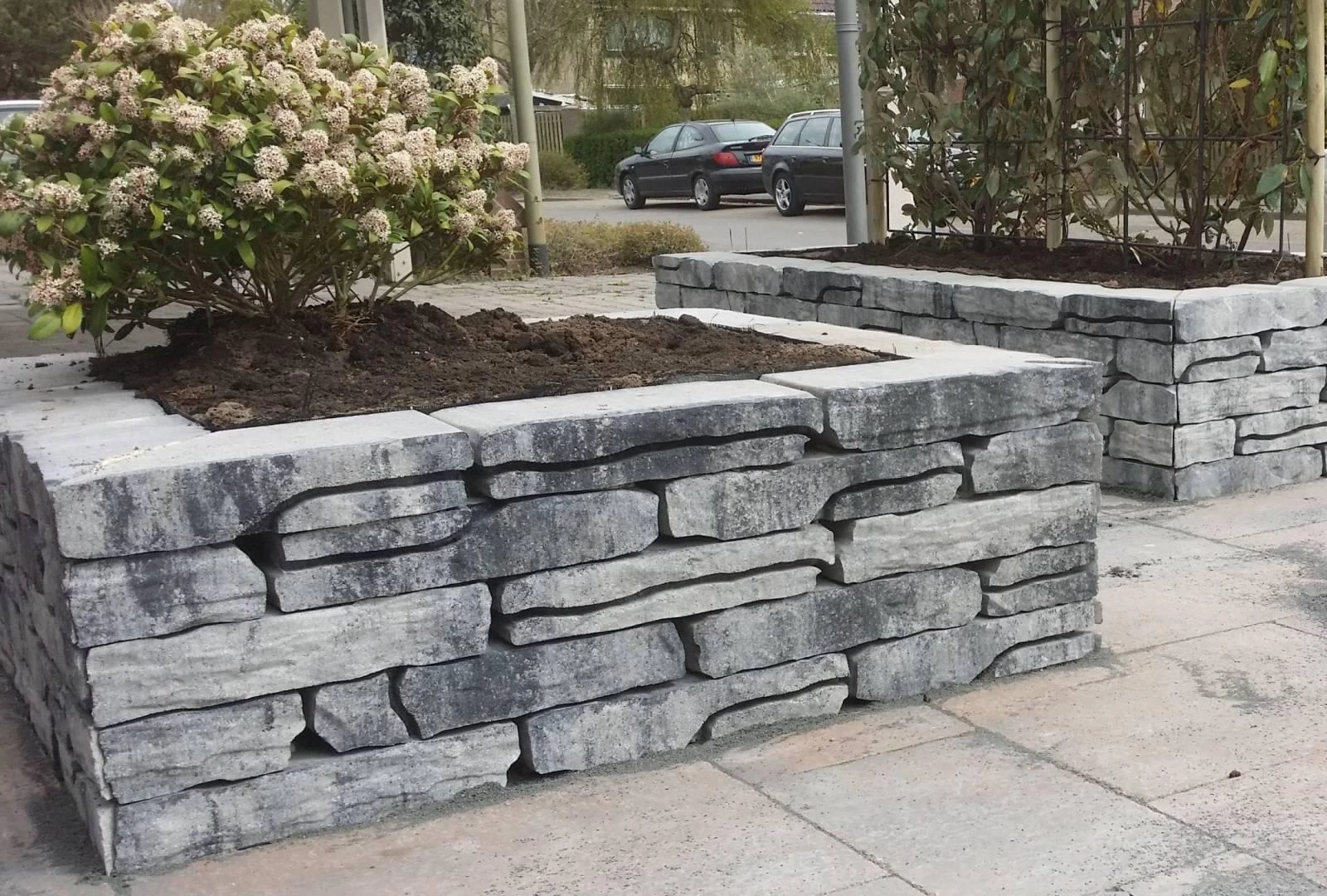 Stonewalling Grijs/zwart 18x43.5 43,5x18cm Stapelstenen Stonewalling X8 Grijszwart