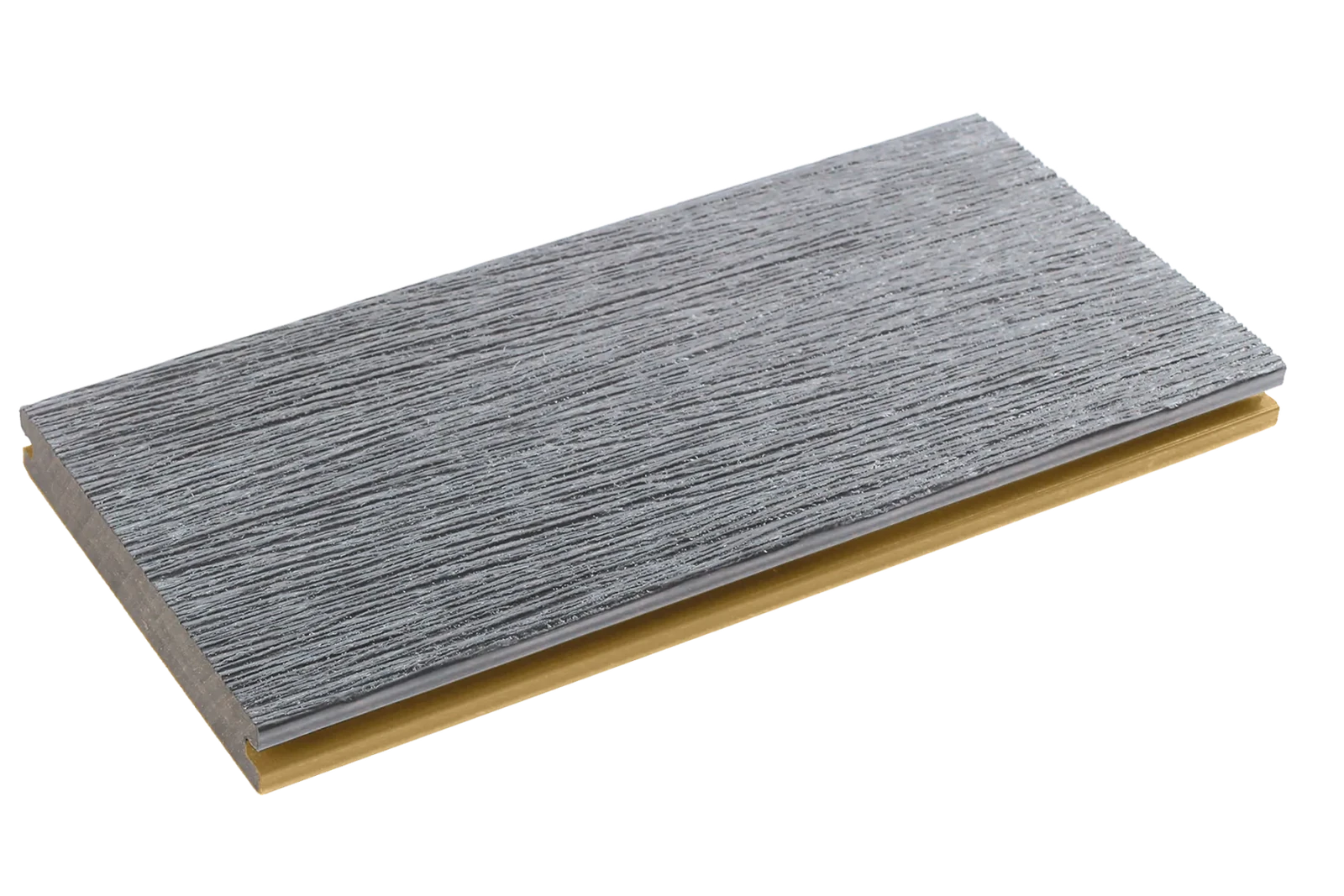 WPC Terrasplank Massief Vintage 2,3x13,8x400cm Lunar Grey/Ce 13.8x2.3x400cm Geel,                                                             Grijs