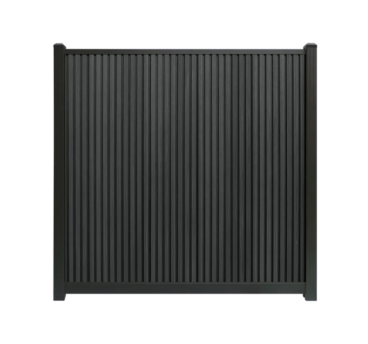 Composiet schutting Rhombus Zwart Verticaal Highlander composiet schuttingen