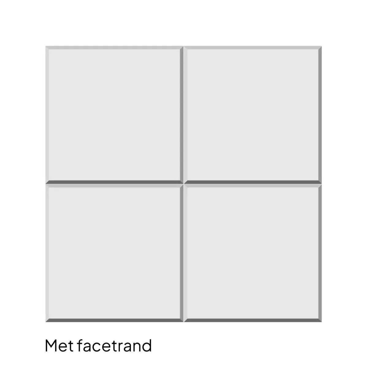 Grootformaat tegel 40x60x5 facet KOMO grijs klein pakket 60x40x5cm Grijs