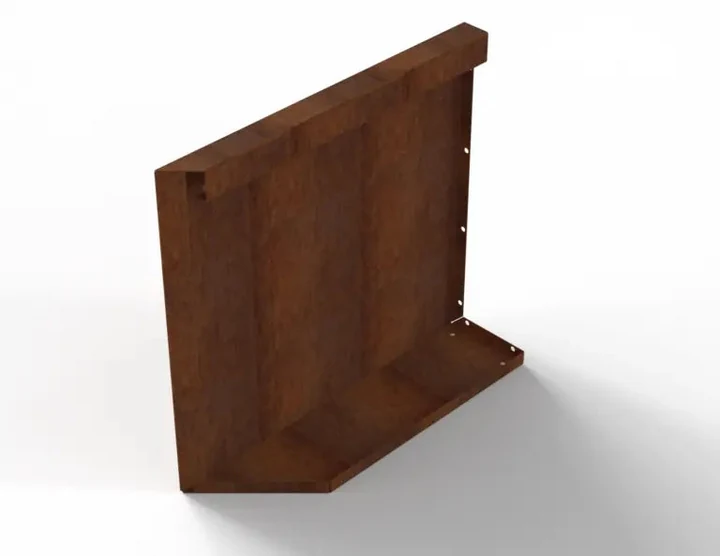 Bloembak Module+ Uitwendig hoekpaneel (B) 60x56 R 0,1x56x60cm