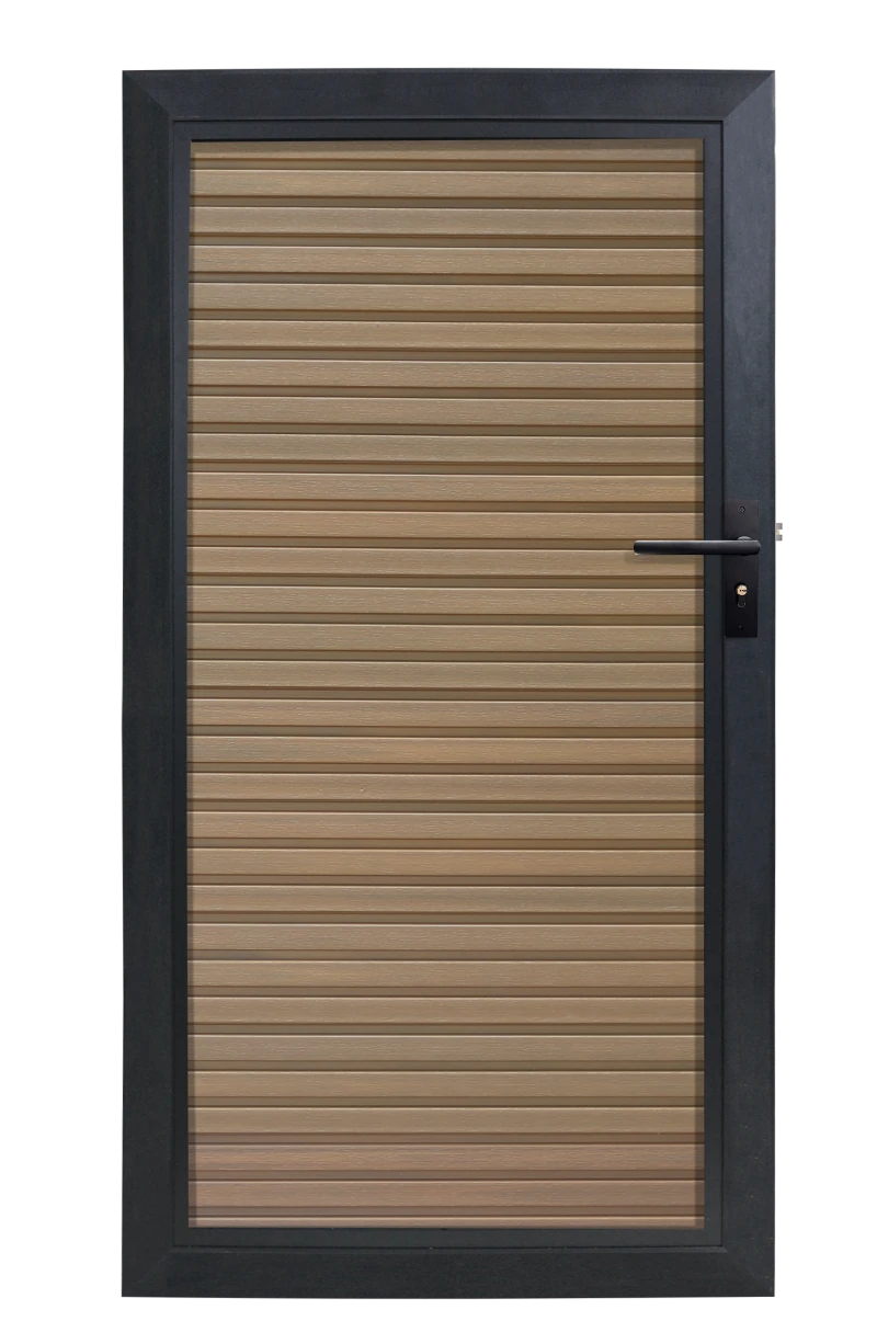 Composiet Tuindeur Rhombus Teak Highlander composiet schuttingen