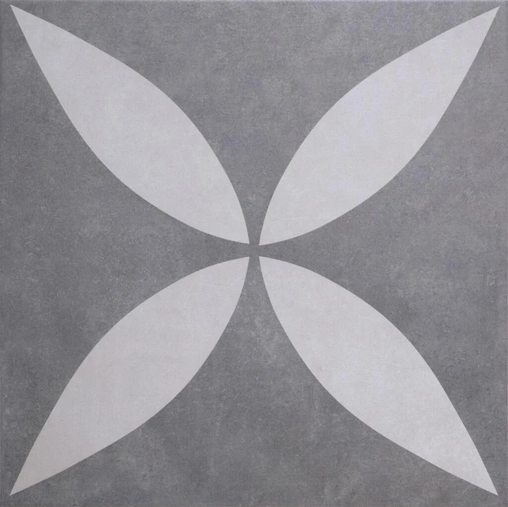 GeoCeramica® Ambiente 60x60x4cm Flower Antraciet keramische tegel