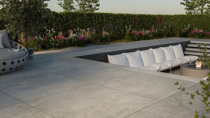 Keramische tegel massa grigio 120x120x2cm