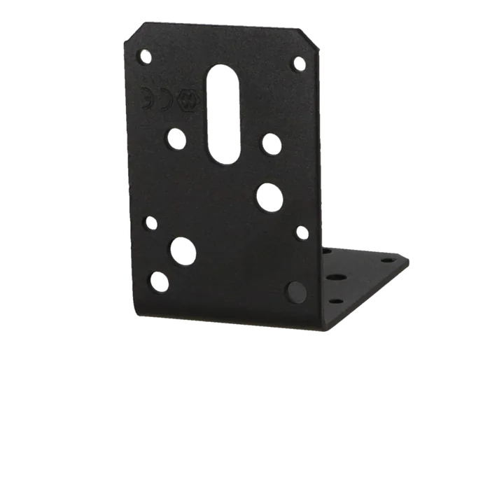 Hoekanker z/rilL 90x90x60mm zwart TXT p/stuk