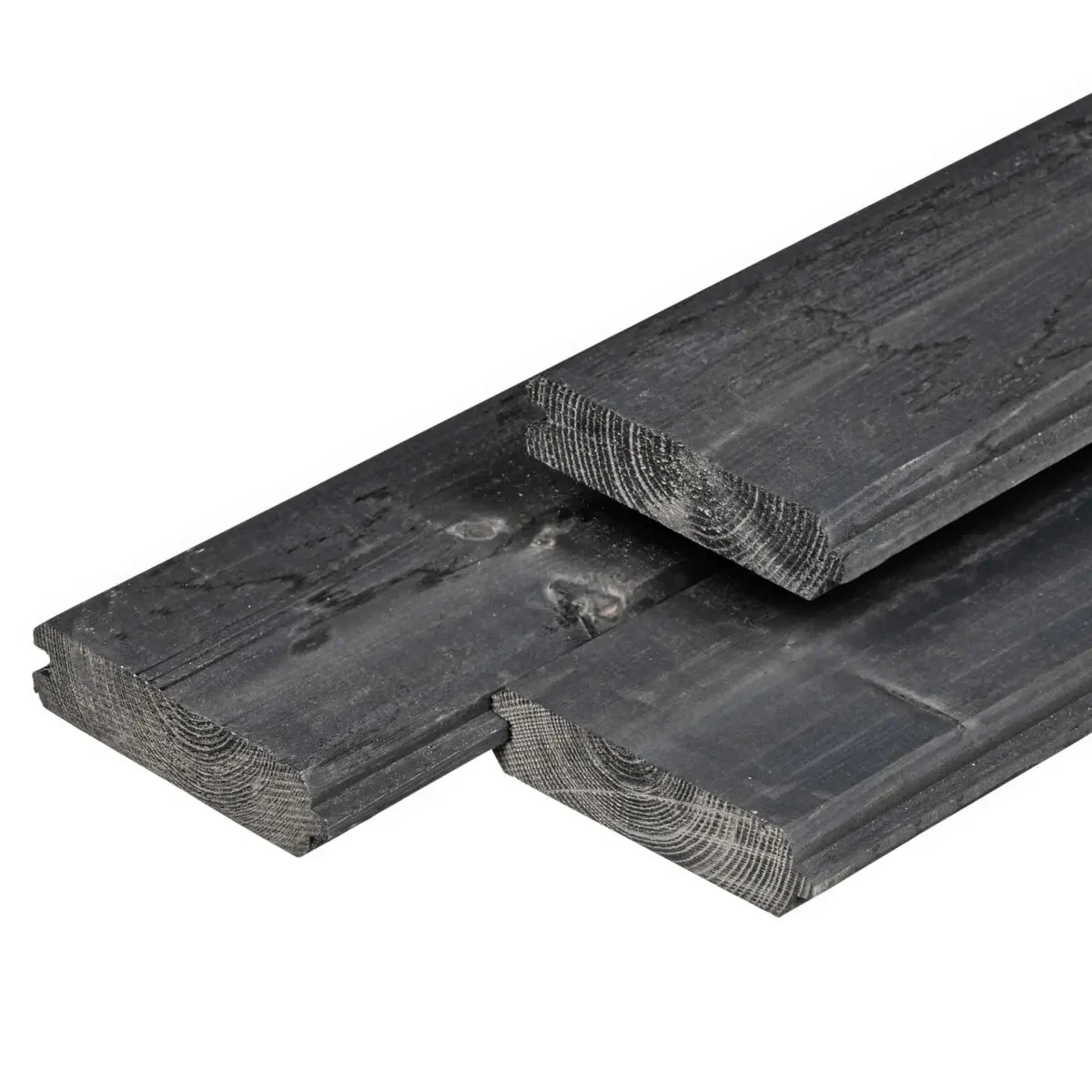 Blokhutprofiel NE-Vuren Zwart geimpregn.Gesch. 2,8x12,1x180 12.1x2.8x180cm