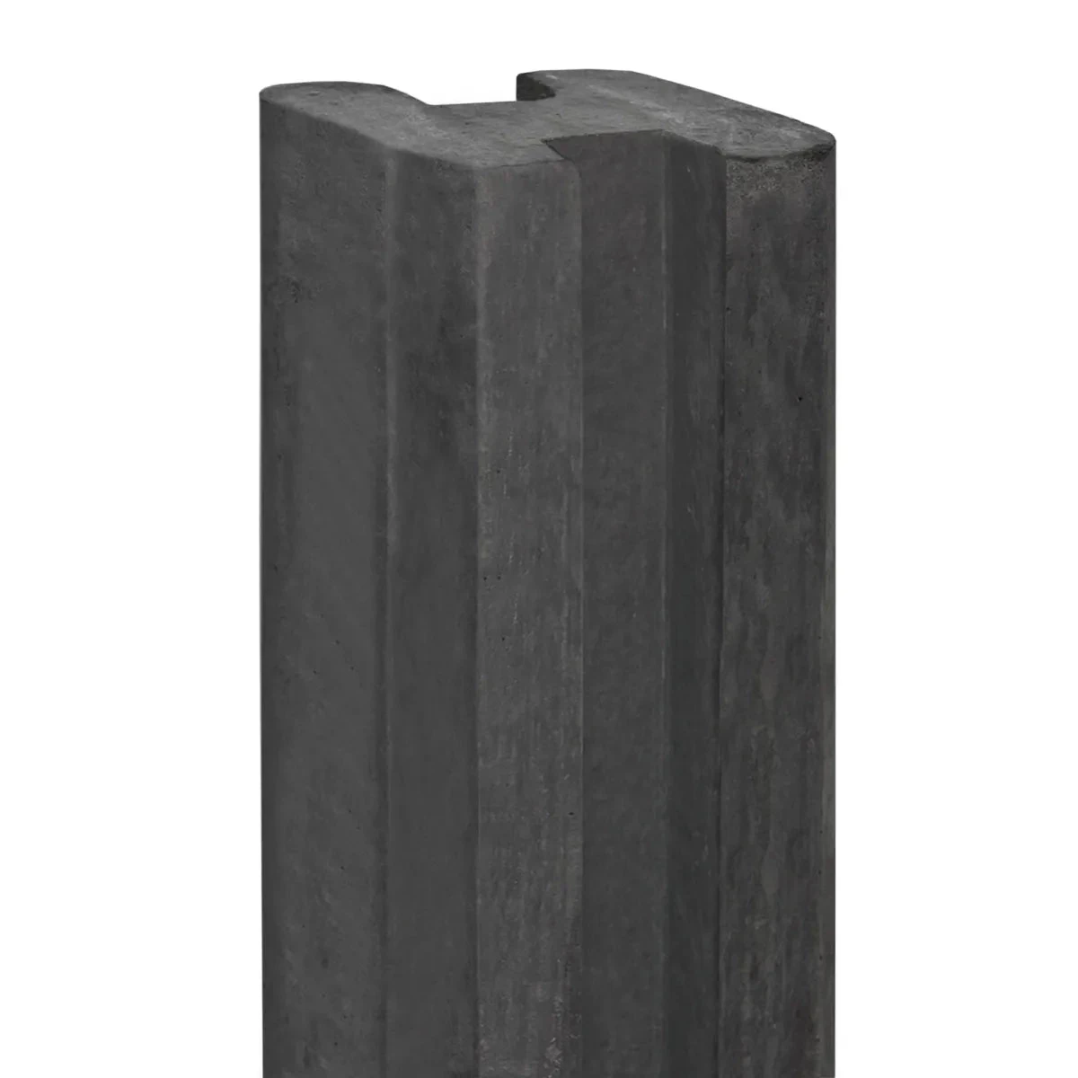 Beton-sleufpaal Zaan 10x10x275 antraciet Vlakke kop 10x10x275cm