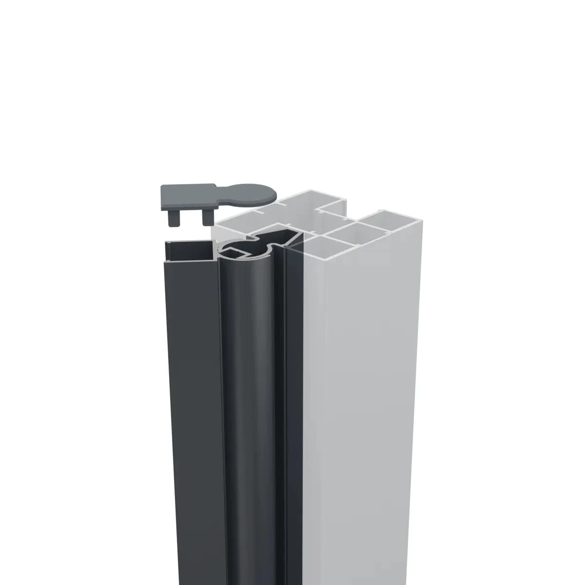 Boston Alu Variabel Hoekprofiel 200cm RAL7016 xx200cm