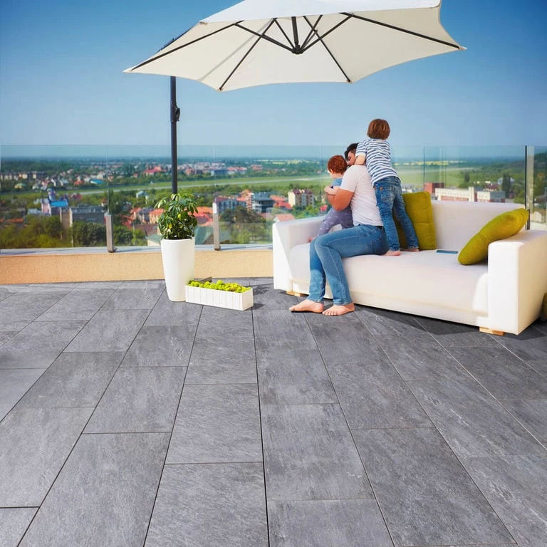 GeoCeramica® Fiordi 40x80x4cm Fumo