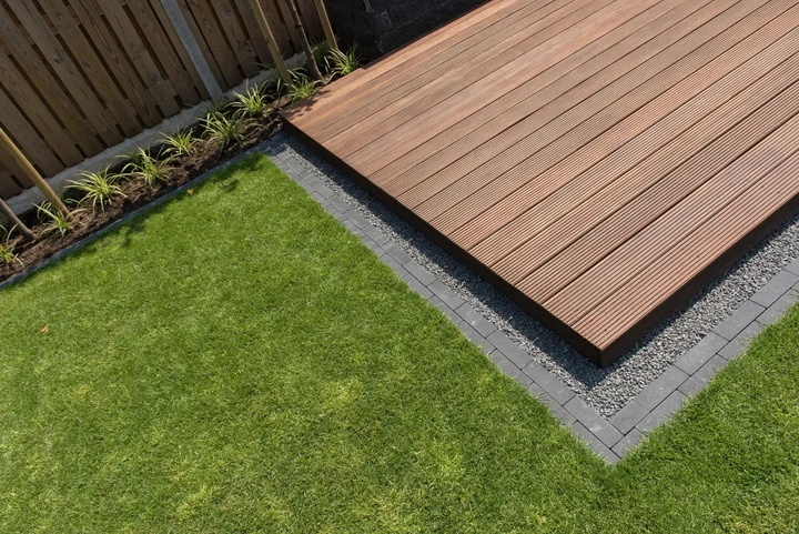 Bangkirai terrasplank glad/grof Premium 2,5x14,5x396cm 14.5x2.5x396cm Bruin