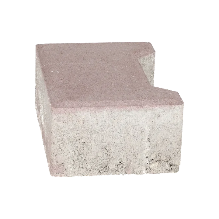 Ecotop Base Randsteen 20x13,4/11,5x8 normaal facet heidekleur KOMO PL2 20x13,4x8cm Heide