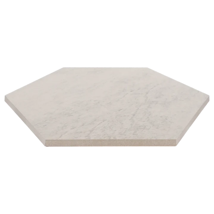Staptegel Hexagon Quarzite Bianca o 60x52x2cm Wit