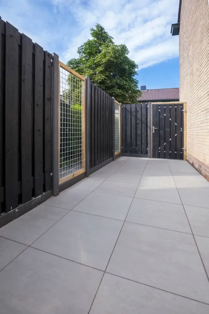 Tuindeur RVS Inbouwslotset Grenen Zwart Geschaafd100x195 100x200xcm Zwart