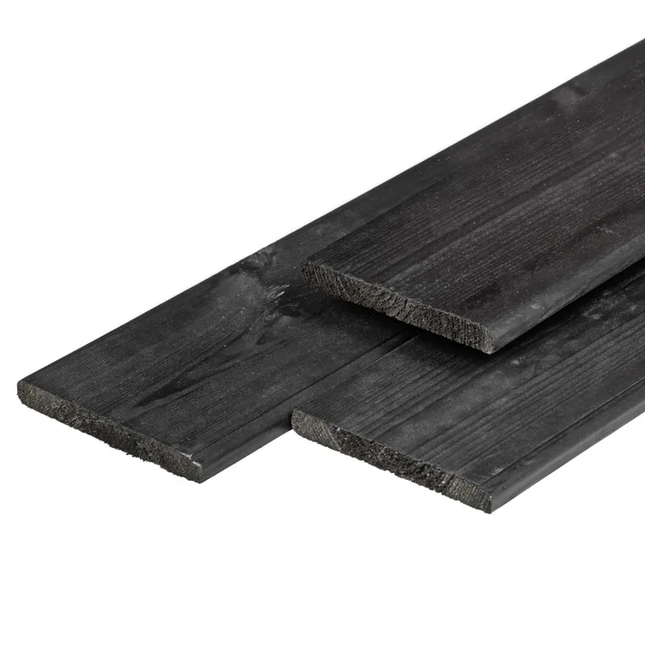 ME Grenen Tuinplank zwart gespoten geschaafd 1,6x14,0x400cm 14x1.6x400cm