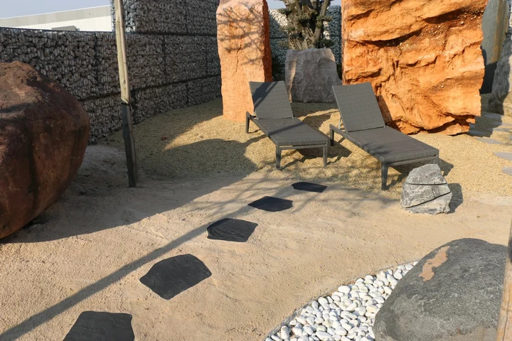 Staptegel Flex Stones Ardesia o 42x36x2cm Zwart